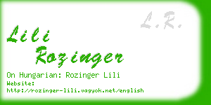 lili rozinger business card